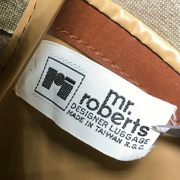 Mr Roberts RARE Vtg Brown Faux Leather Briefcase - Picture 12 of 12